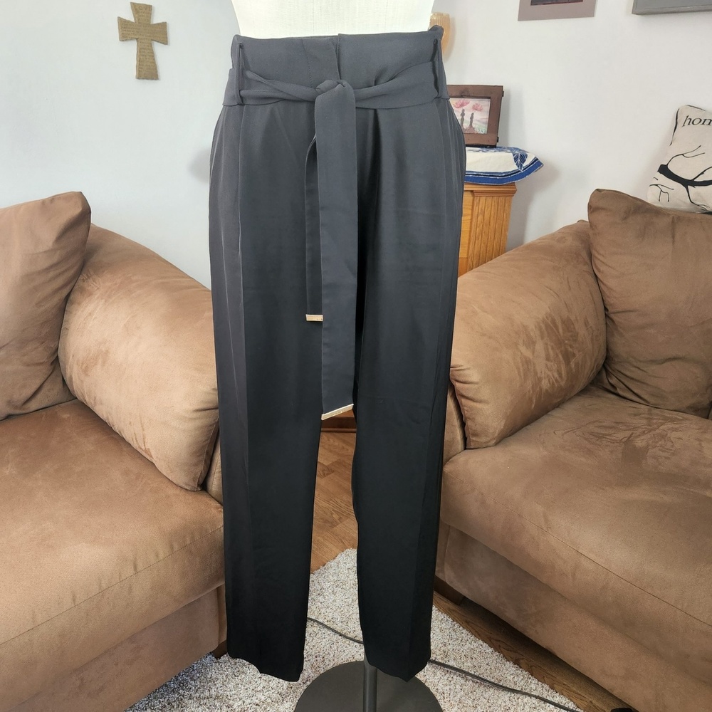 Calvin Klein high line ankle black pants with belt Size 10
